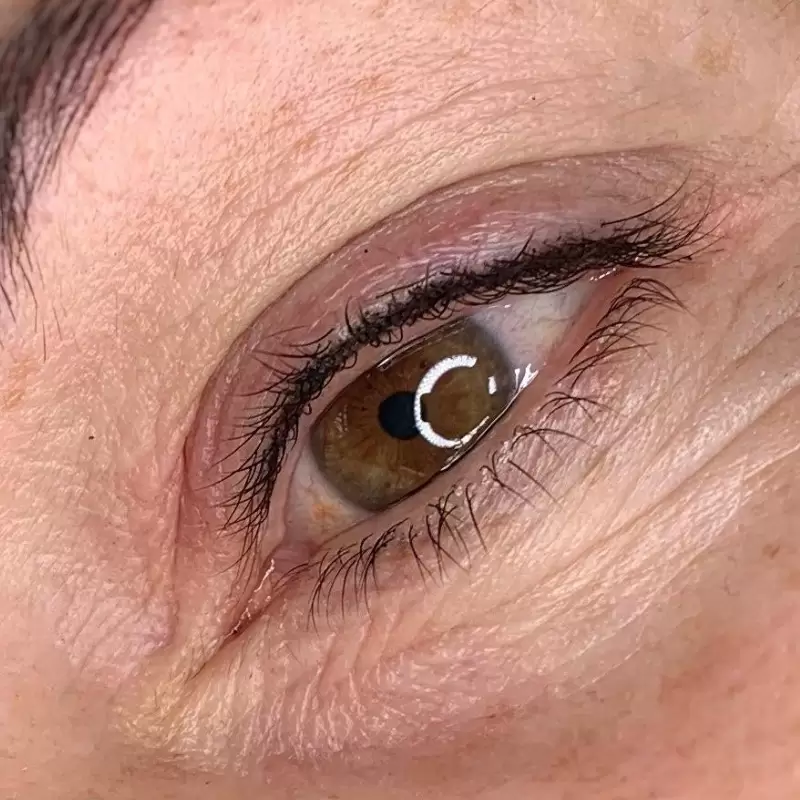 Lash line enhancement subtle eyeliner tattoo look