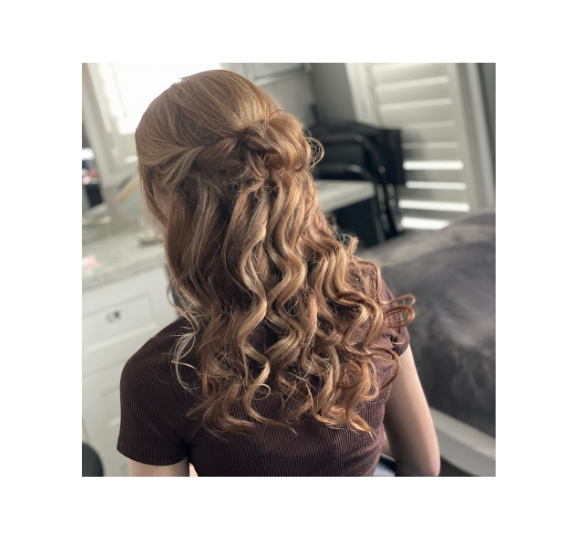 Professional hair styling elegant curls and updos
