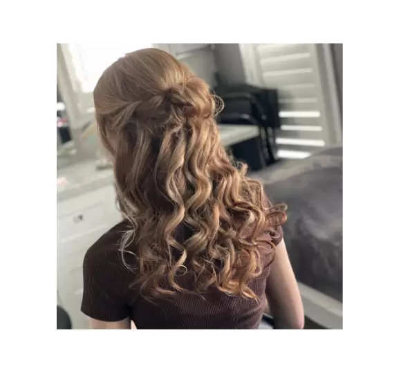 Professional hair styling elegant curls and updos