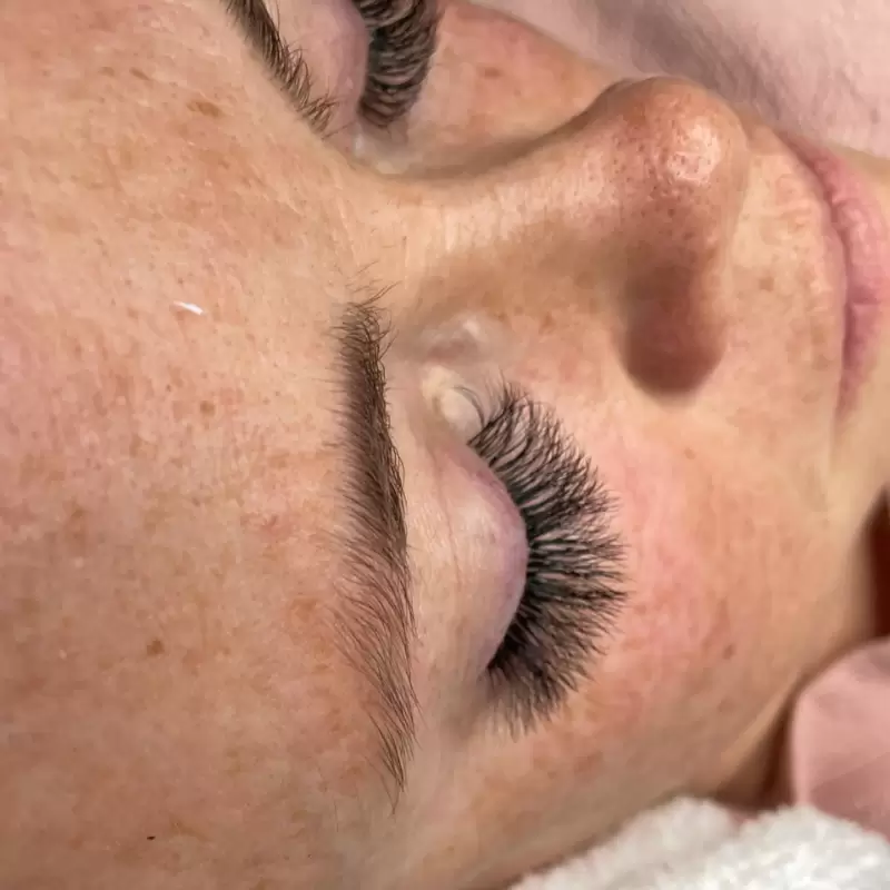 Lash extensions natural volume enhanced look