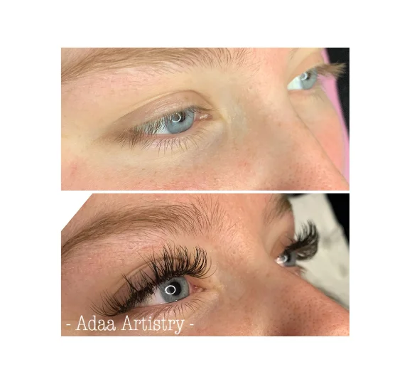 Lash extensions natural volume enhanced look