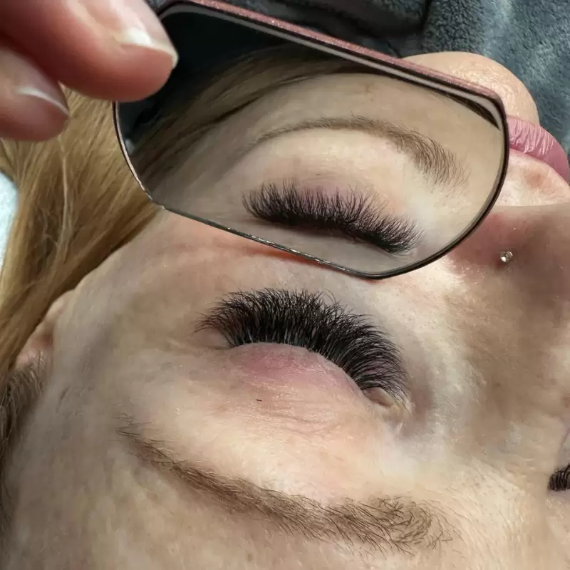 Lash extensions natural volume enhanced look