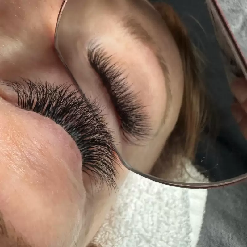 Lash extensions natural volume enhanced look