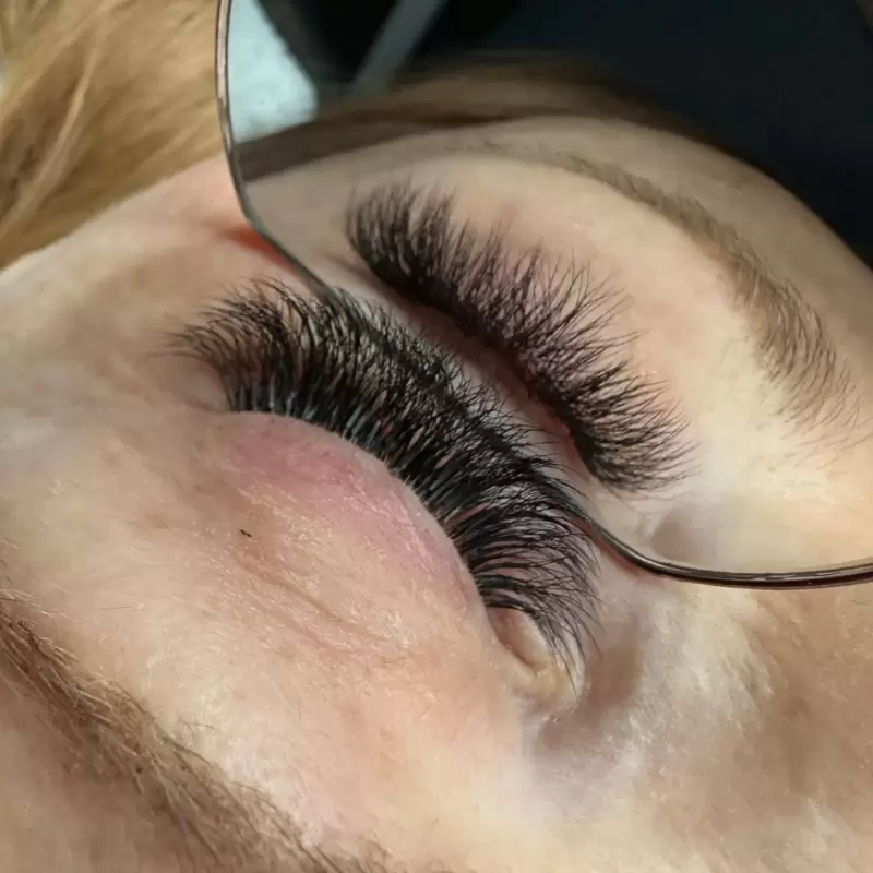 Lash extensions natural volume enhanced look