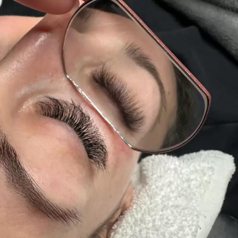 Lash extensions natural volume enhanced look