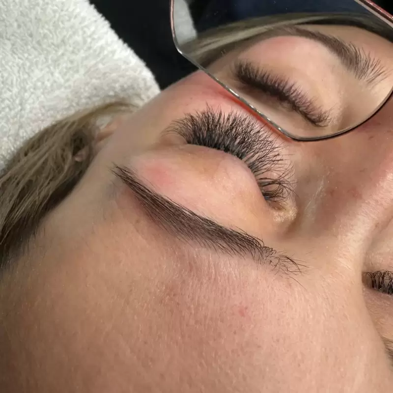 Lash extensions natural volume enhanced look