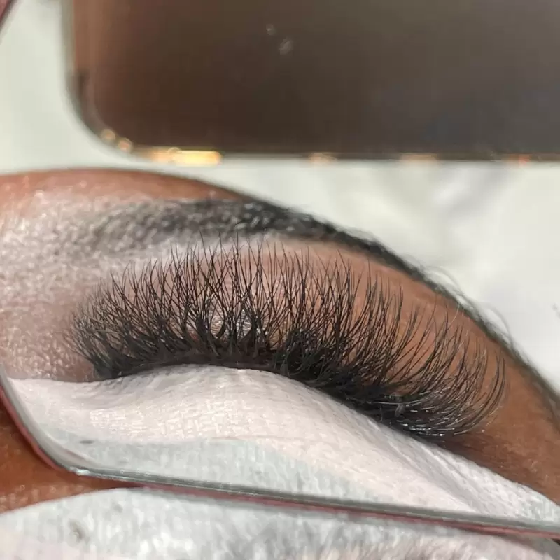 Lash extensions natural volume enhanced look