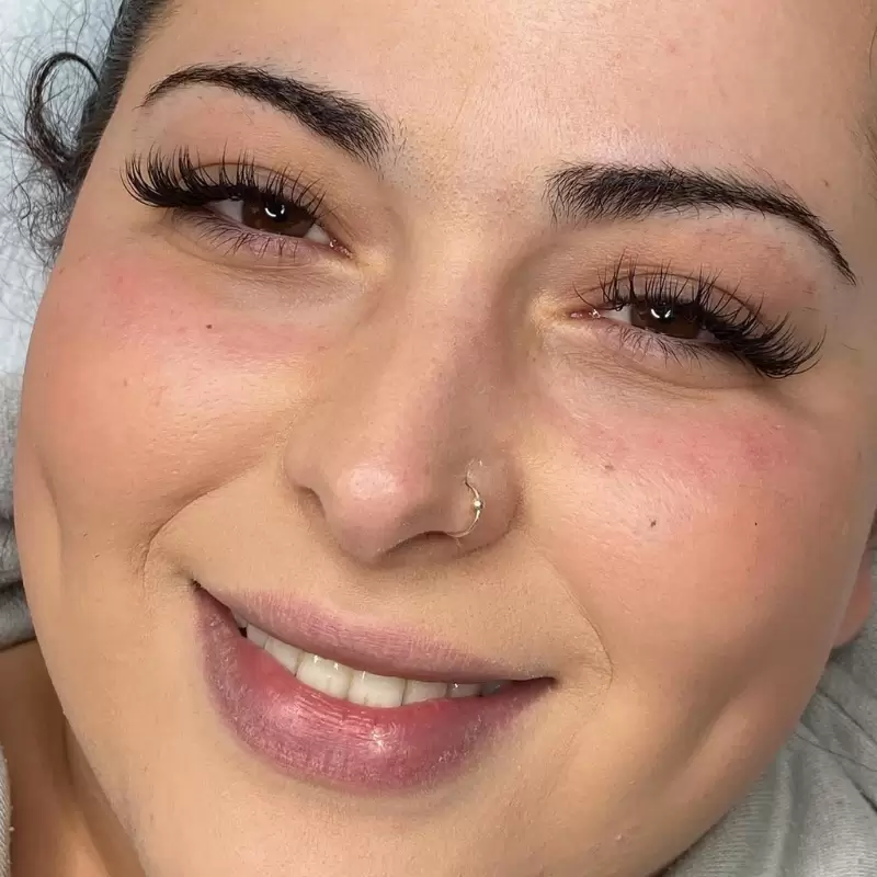 Lash extensions natural volume enhanced look