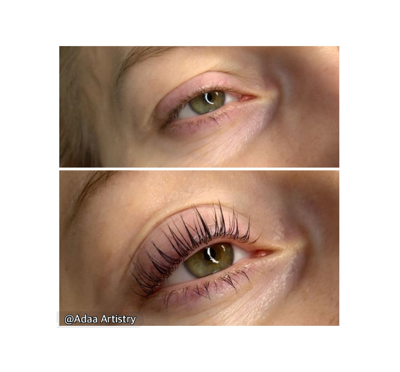 Lash lift and tint natural defined lashes