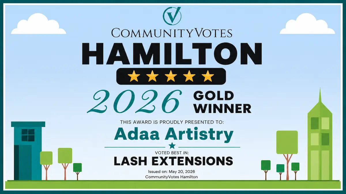 Adaa Artistry Gold Winner Lash Extensions Hamilton 2026